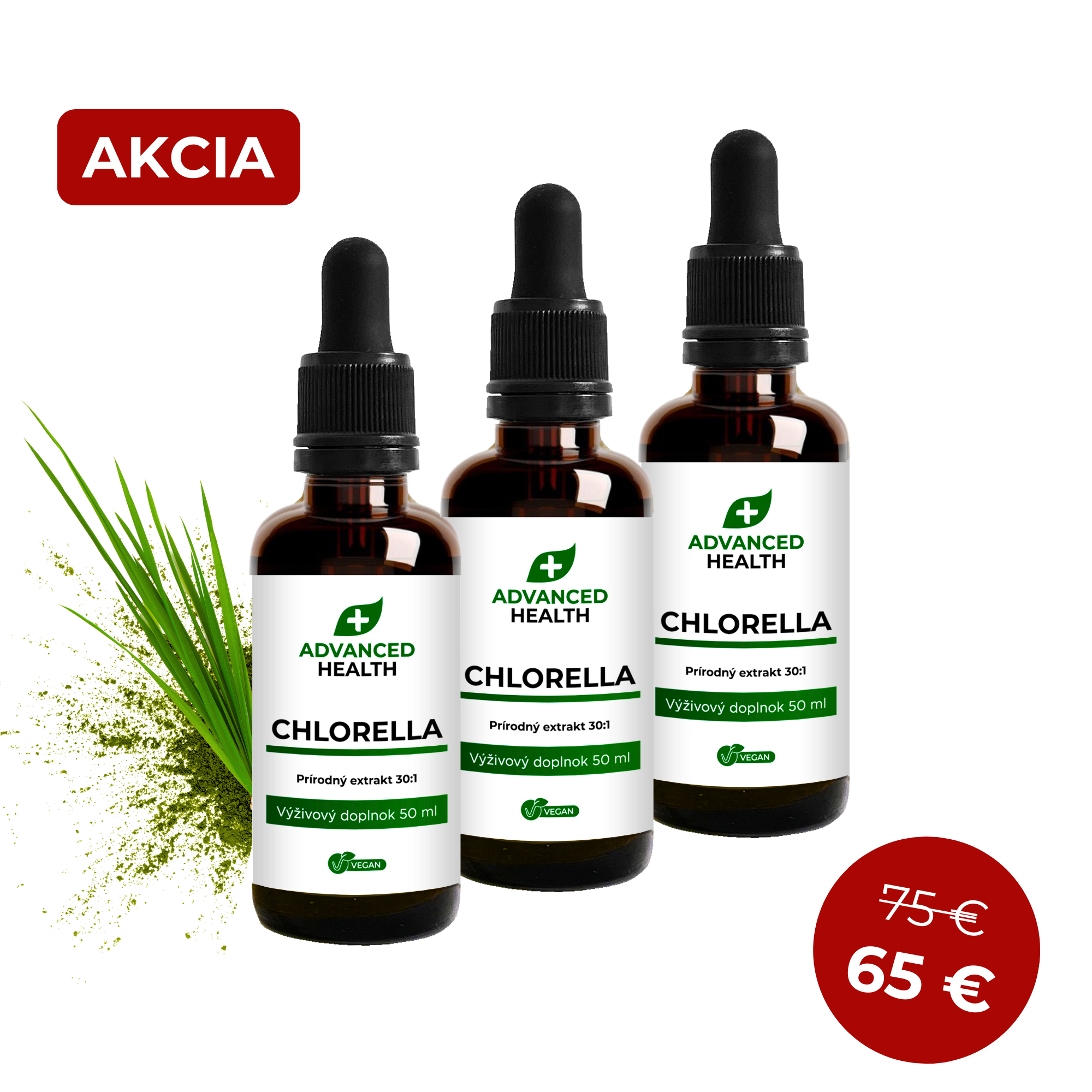 3 x Chlorella Extrakt 30:1 3 x Chlorella Extrakt 30:1